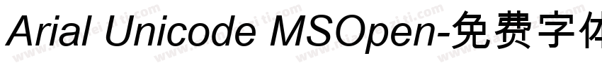 Arial Unicode MSOpen字体转换